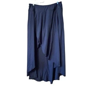 Halara 2X Hi-Lo Skirt Plus Size High Waist Flared Maxi Black ballet skirt/short